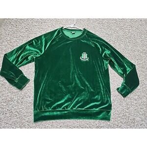 AKA Ivy Storehouse Alpha Kappa Alpha Velour Sweatshirt Green M Sorority